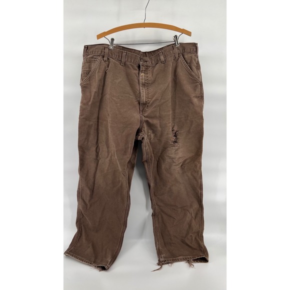 Carhartt Other - Vintage Carhartt Brown Duck Carpenter Work Pants Distressed Thrashed Mens 44x32